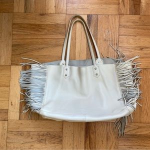 Sam Edelman, oversize leather tote with fringe